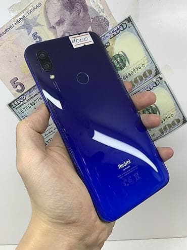 Redmi, Redmi 7, Б/у, 32 ГБ, цвет - Синий, 1 SIM, 2 SIM