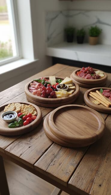 Менажницы, доски для подачи подставки под приборы, штендер, резервы