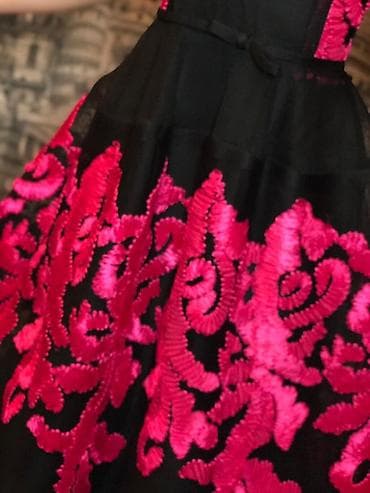 платье для танцев: Вечернее платье, А-силуэт, Длинная модель, С рукавами, S — 3