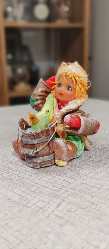 изделия ручной работы: Емеля. Елочная игрушка миниатюрная статуэтка.Высота приблизительно 11 — 3