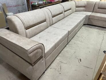мебель бишкек: Угловой диван, C подушками, Трехместный — 13