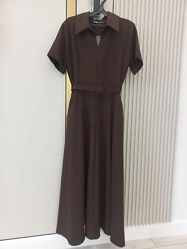 Повседневное платье, Турция, Осень-весна, Длинная модель, Вискоза, Платье-рубашка, S