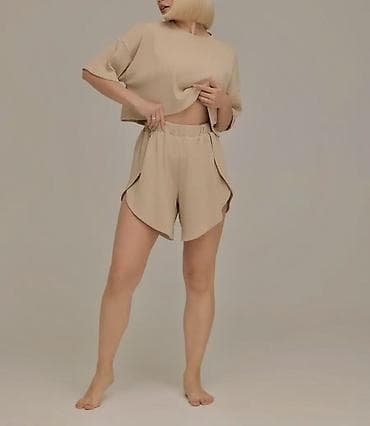Женская одежда: Костюм с шортами, Топ, Made in KG, Трикотаж, L, S, M — 6