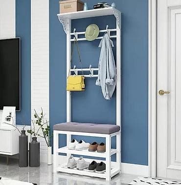 Гарнитур для прихожей, Б/у, Вешалка, Металл, Самовывоз, Платная доставка, цвет - Белый