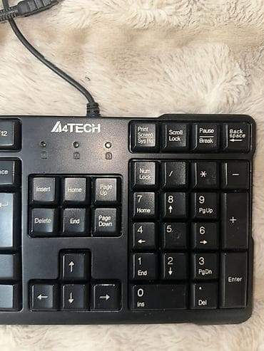 купить бу клавиатуру: Клавиатура, A4Tech, Мембранная, Проводное подключение, Размер: 100% — 2