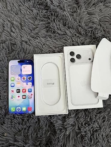 iphone 19: IPhone 17 Pro Max, Новый, 256 ГБ, Серебристый, Зарядное устройство, Защитное стекло, Чехол, 100 % — 1
