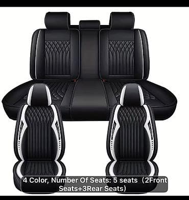 сидения ласетти: Чехлы Экокожа, цвет - Черный, Б/у — 1