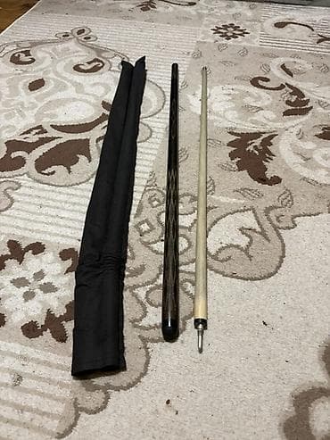 Бильярдный кий разборный с чехлом. Комплектация: - рукоять (нижняя