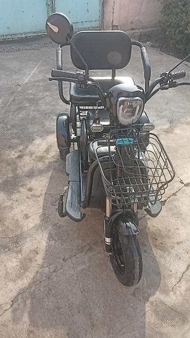 электрокар взрослый: Электрический трёхколёсный скутер (трицикл) с двумя рядами сидений. 48 — 6