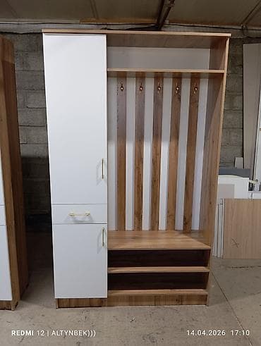 Гарнитур для прихожей, Шкаф, ДСП, цвет - Белый