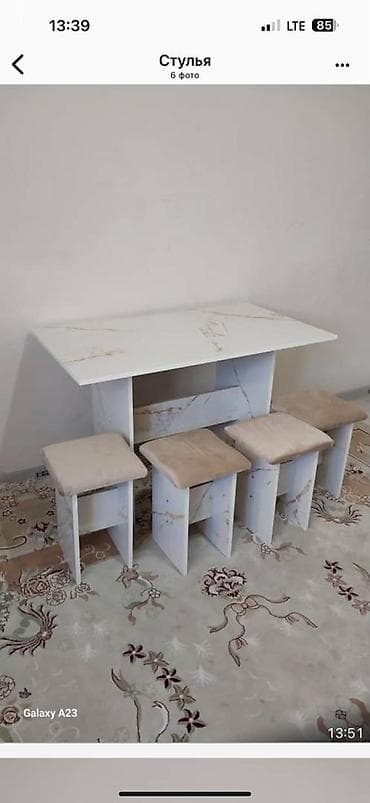 стол стулья для кухни: Кухонный стол и стул, Новый, Платная доставка, цвет - Серый — 3