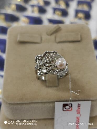 свадебное платья для беременных: Розывый Жемчуг Очень красивый эксклюзивный кольцо Серебро 925 пробы — 3