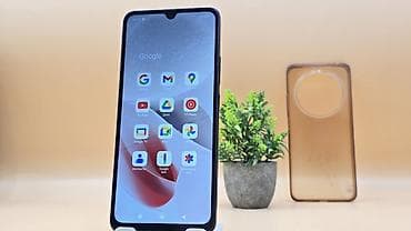 телефон кридит: Poco C75, Б/у, 128 ГБ, цвет - Черный, 2 SIM — 5