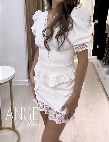 second hand: Платья ANGE 1) Белое короткое платье ANGE dress – 3000 c - Силуэт — 2