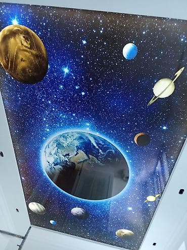 Натяжные потолки с фотопечатью и подсветкой - Полотно ПВХ/тканевое с