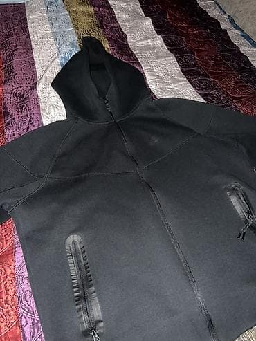 худи найк: Nike Tech Fleece худи на молнии с капюшоном, черный цвет носил 1-2 — 1