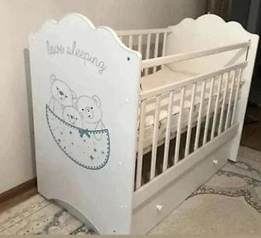 у дядя лю: Детская кроватка с рисунком мишек “love sleeping” - Материал — 2