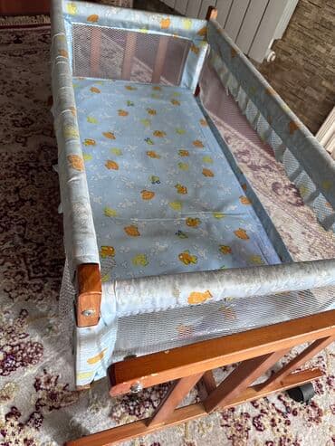 детская кроватка бу: Люлька, Б/у, Колыбель, Переноска, Качалка, Дерево, цвет - Коричневый, Самовывоз, Платная доставка — 2