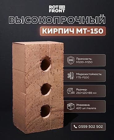 Пустотелый, дырчатый, Жженый кирпич, Полублок, 250×120×88