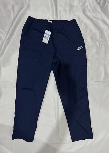 Брюки: Мужские брюки, M, S, Nike, Новый, цвет - Синий, Самовывоз — 1