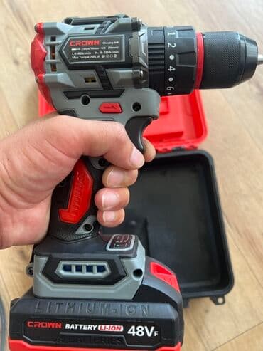 купить дрель в бишкеке: Аккумуляторная дрель-шуруповерт Crown с литий-ионным аккумулятором — 2