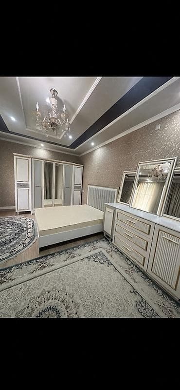 Спальные гарнитуры: Спальный гарнитур, Б/у, Двуспальная кровать, Комод, Трюмо, Самовывоз, цвет - Белый — 1