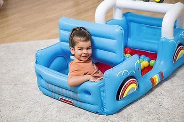 Оюн комплекстери: Надувной игровой центр Fisher-Price x Bestway «Машинка» с шариками - — 3