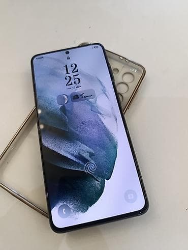 phone 8: Samsung Galaxy S21, Б/у, 128 ГБ, цвет - Серый, 2 SIM — 1