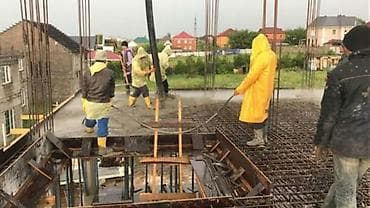 Курулуш жана оңдоо кызматтары: Маналит . Подборный стена. Фундамент . Сесма пояс . Колонны работаем — 4