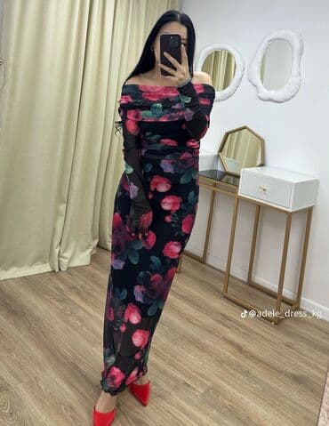 длинные платья с длинным рукавом: Вечернее платье, Длинная модель, С рукавами, XS, S, M — 2