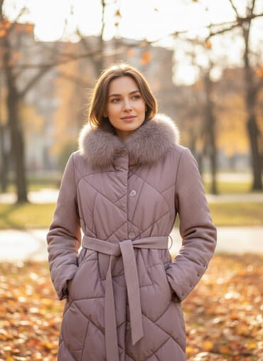 loretta: Пуховик, Длинная модель, Стеганый, M — 1