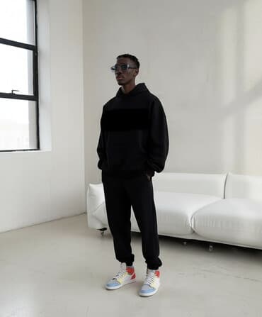 Киреге берилүүчү кийимдер: Комфортные Худи унисекс оверсайз - Свободный крой с пониженной линией — 1