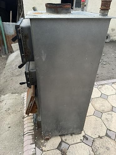 тяжелый дым генератор: Твердотопливный котёл водяного отопления (самодельный/металлический) — 3