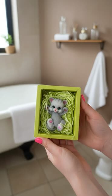 ушастый нянь порошок: Сувенирное мыло ручной работы "Котенок Круассан " Прекрасный подарок — 1