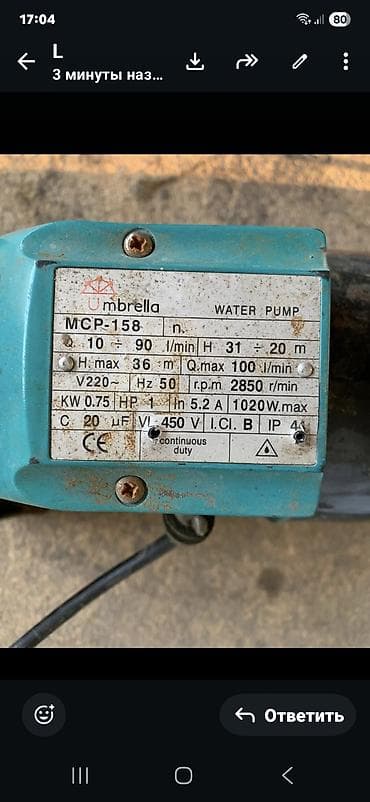 Насос б/у в рабочем состоянии один 220 вольт второй 380 вольт