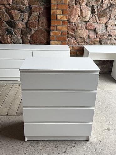 комод в ванную: Комод для одежды, Новый, Без зеркала, ЛДСП, цвет - Белый, Самовывоз, Бесплатная доставка, Платная доставка — 3