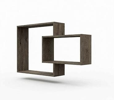 навесные полочки: Настенная полка-стеллаж геометрической формы - Материал: ЛДСП/МДФ с — 1