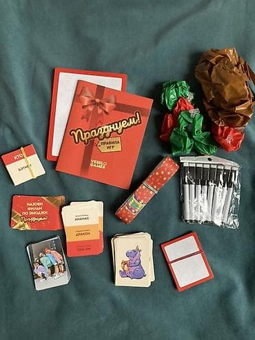 карты к поп: Настольный набор мини-игр «Празднуем!» от VESELO GAMES Комплект для — 1