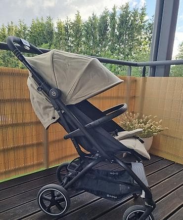 Коляска прогулочная Cybex Eezy S + 2 (бежевый(хаки)текстиль, черная — 1