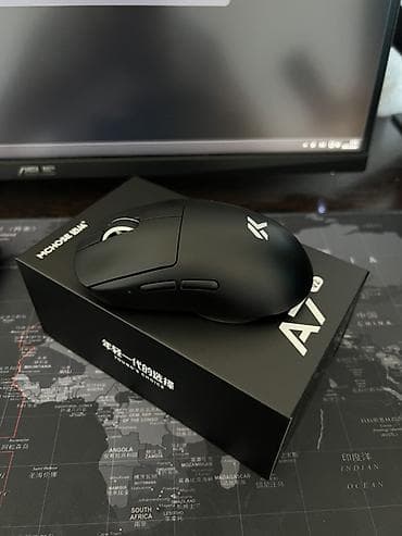 Стол компьютерлери жана комлектөөчүлөр: Игровая мышь MCHOSE A7 V2 Ultra в идеальном состоянии! Фулл комплект — 3