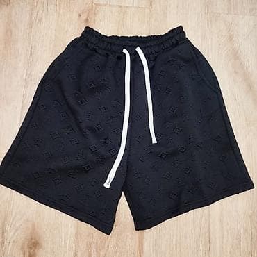 тайские шорты: Шорты трикотажные с объемным тиснением - Унисекс фасон до колена — 1