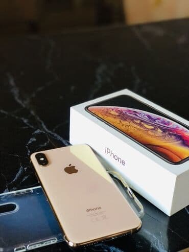 IPhone Xs, Б/у, 64 ГБ, Золотой, 77 %