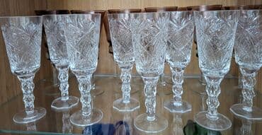 Декор и интерьер: Продаётся хрустальные фужеры!!!! Винтаж!!!! Ссср!!!! Сервантное — 1