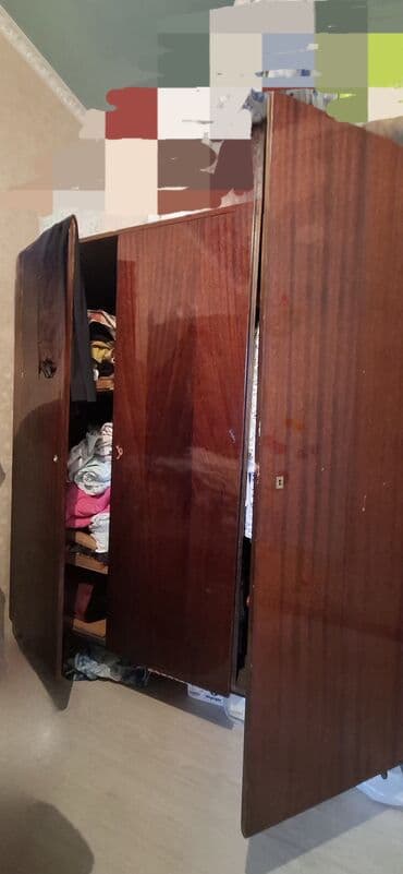 шкаф для офиса: Шкаф для одежды, Б/у, Прямой, Дерево — 3