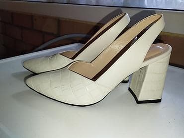 Личные вещи: Женские туфли-слингбэки TUCINO - Цвет: молочный (айвори) - Материал — 4