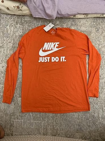 Толстовки: Мужская толстовка, XL, Nike, Новый, цвет - Оранжевый, Самовывоз — 1