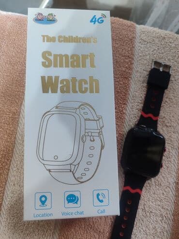 купить набор для ремонта телефонов: Детские смарт часы новые, красные с черным — 1