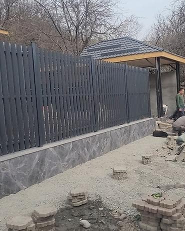 монолит жумуш: Забор жалюзи/штакетник из металла с вертикальными ламелями - — 9