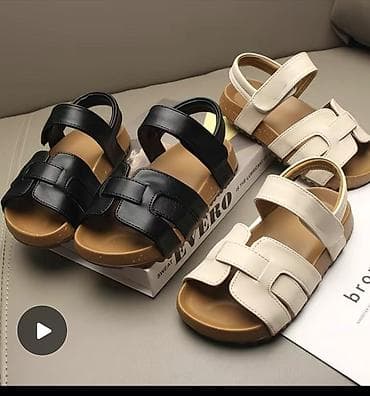 кожа обувь: Детские сандалии с застёжками-липучками - Тип: открытые сандалии с — 3