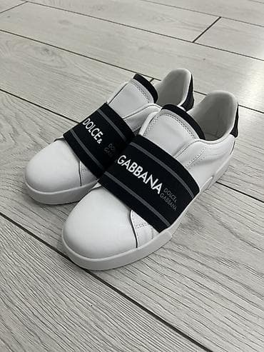 кожаные стельки: Мужские кроссовки, 40, 40.5, Dolce & Gabbana, Новый, цвет - Белый — 2